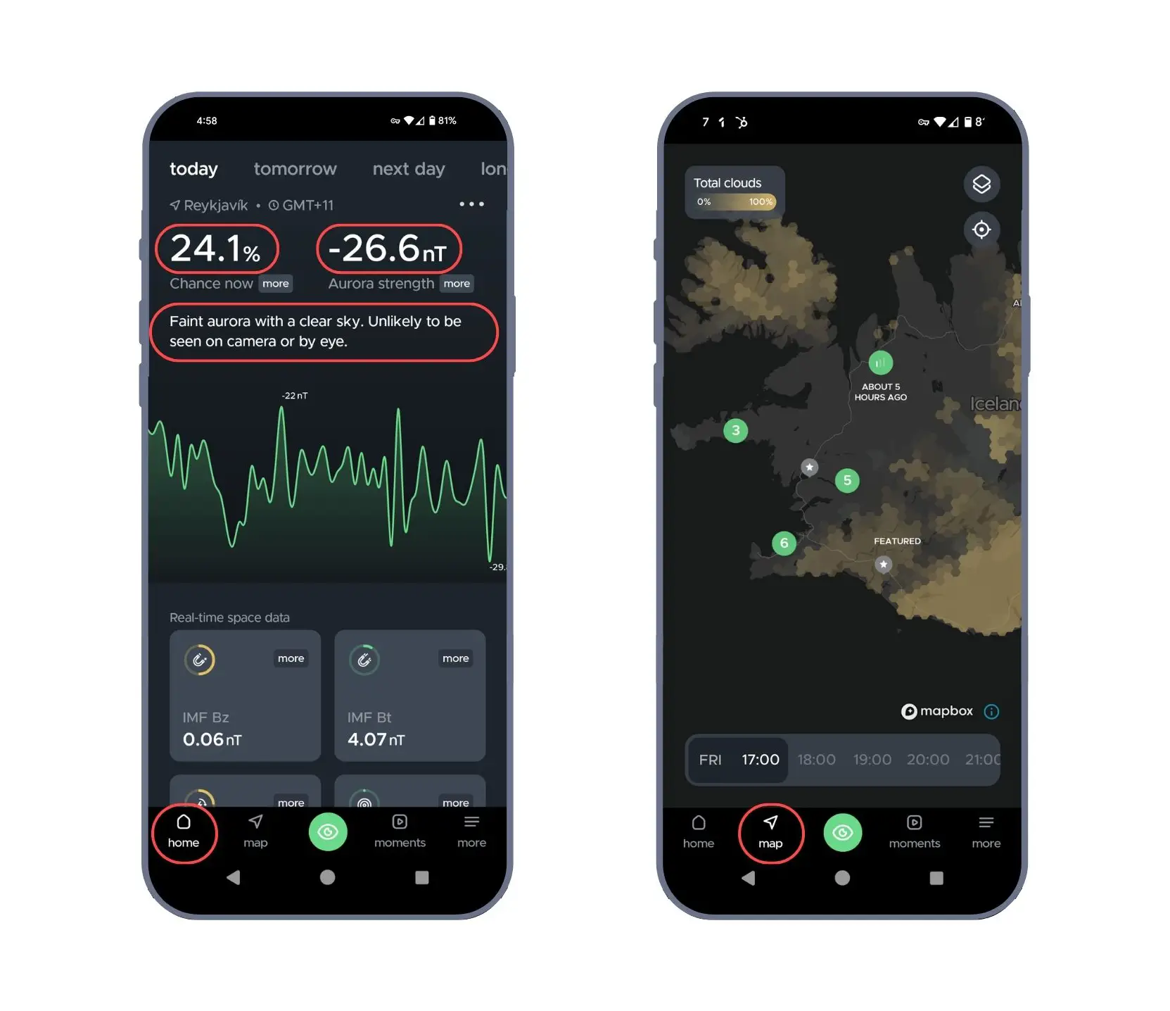 Hello Aurora app real time data